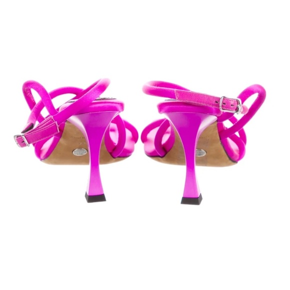 Proenza Schouler White Leather High Heel Strappy Sandals - Picture 3 of 12